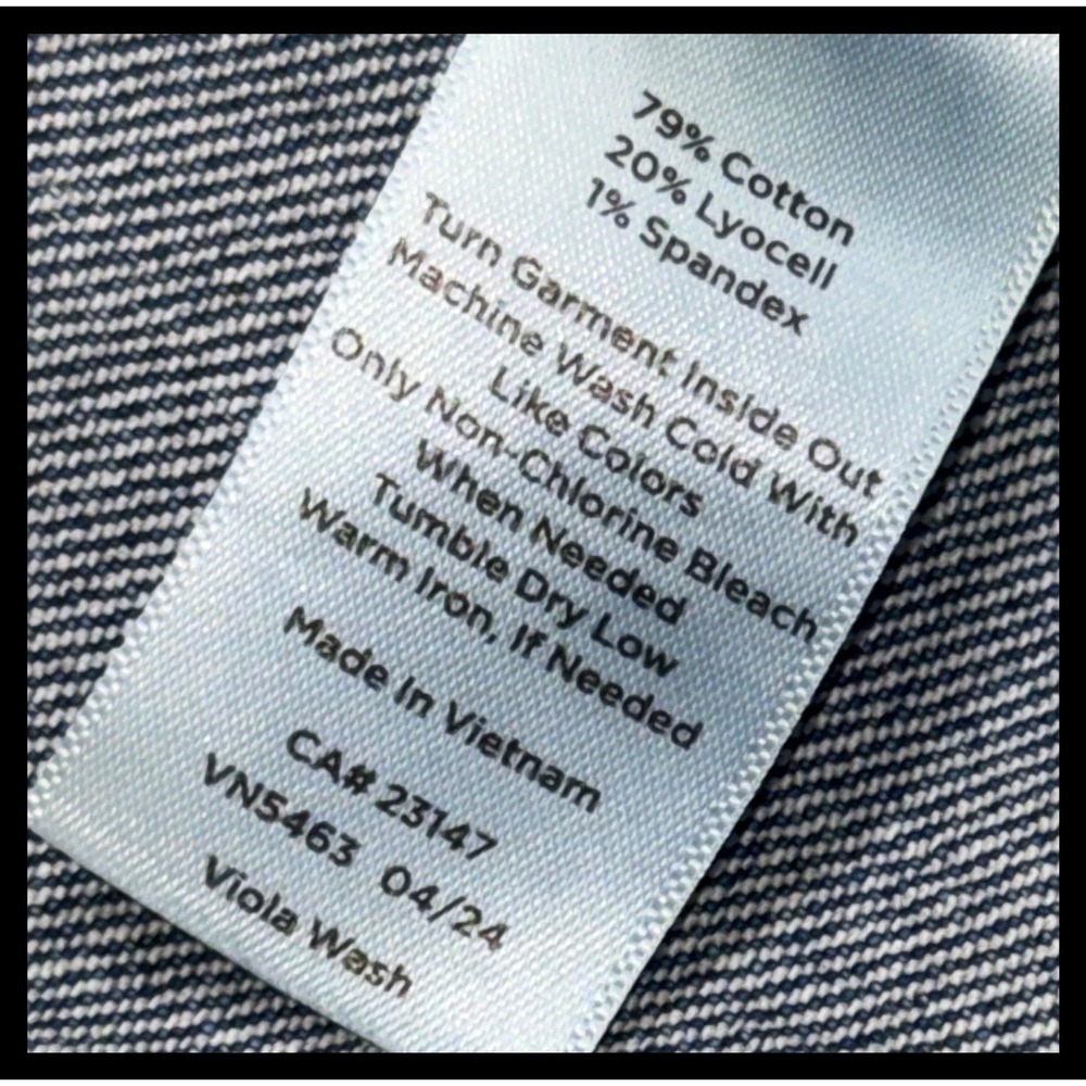 Talbots Straight Ankle‎ Cuff Jean Women 14W Blue Viola Wash Stretch Denim Casual - Picture 3 of 8